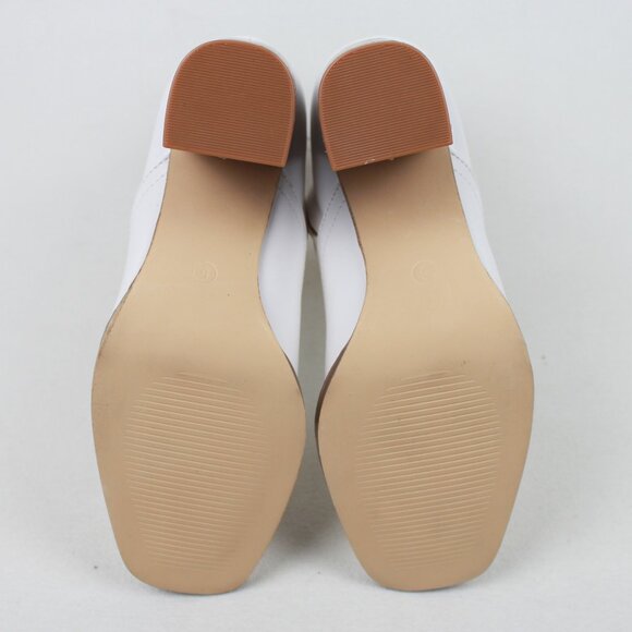 Faux Leather Square Toe Ankle Boots - Picture 12 of 15